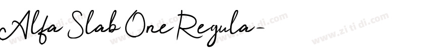 Alfa Slab One Regula字体转换